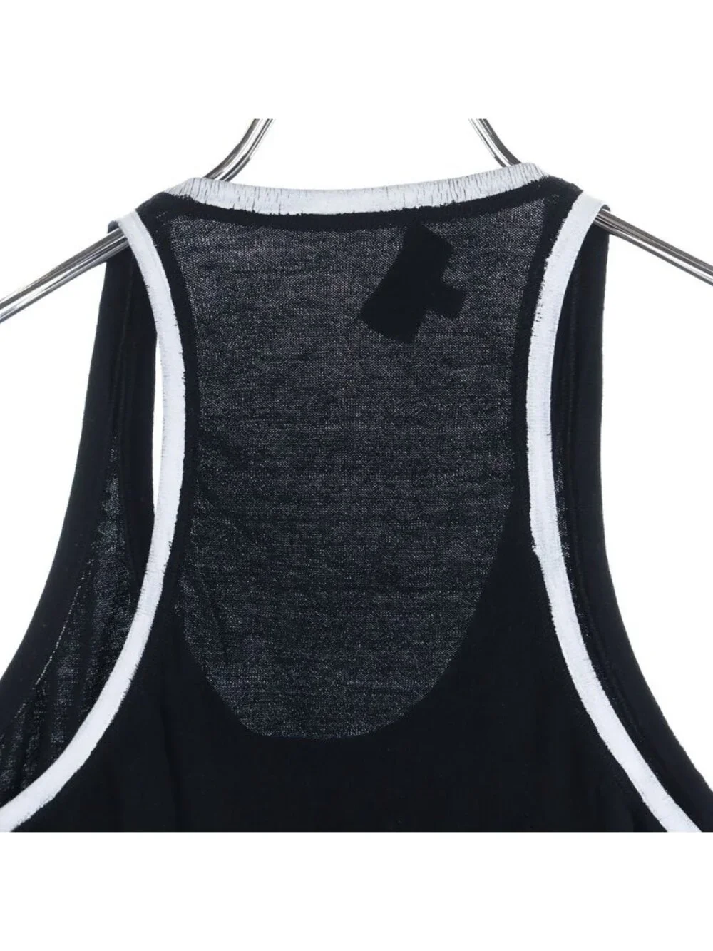 Chanel Front Print Sleeveless Tank Top Black
